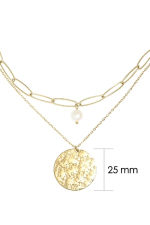 Necklace Full Moon Gold Color Stainless Steel h5 Picture2